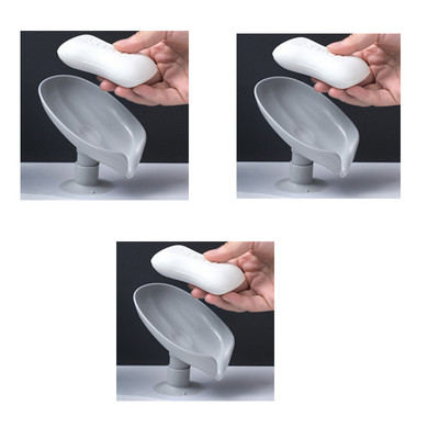 3db szappantartó levél alakú lefolyó szappan zuhany szappantartó doboz szivacs tárolótálca vízmentes tároló fürdőszoba állvány Kellékek