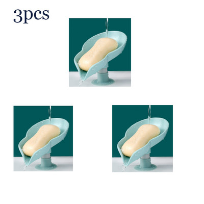 3db szappantartó levél alakú lefolyó szappan zuhany szappantartó doboz szivacs tárolótálca vízmentes tároló fürdőszoba állvány Kellékek