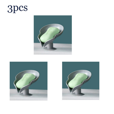 3db szappantartó levél alakú lefolyó szappan zuhany szappantartó doboz szivacs tárolótálca vízmentes tároló fürdőszoba állvány Kellékek
