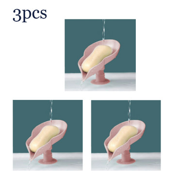 3db szappantartó levél alakú lefolyó szappan zuhany szappantartó doboz szivacs tárolótálca vízmentes tároló fürdőszoba állvány Kellékek