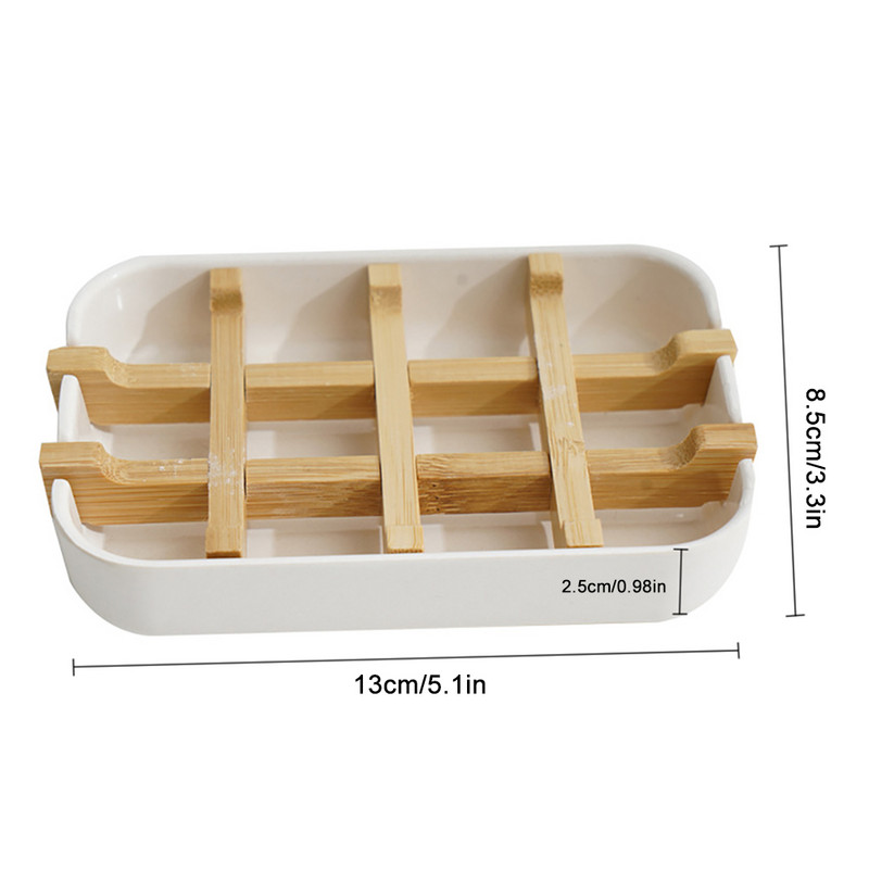 Bambuko muilo indas, medinis muilo laikiklis, medinis vonios kambario muilo dėžutės dėklas.