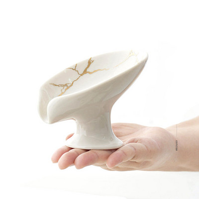 Zelena mramorirana keramička posuda za sapun za kupaonicu Restoran Hotelska kupaonica za pohranjivanje sapuna Dekoracija kupaonice Kutija za sapun za kućanstvo