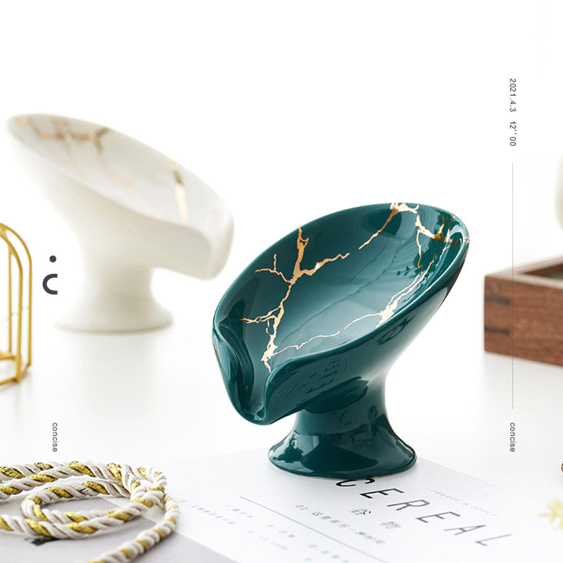 Zelena mramorirana keramička posuda za sapun za kupaonicu Restoran Hotelska kupaonica za pohranjivanje sapuna Dekoracija kupaonice Kutija za sapun za kućanstvo