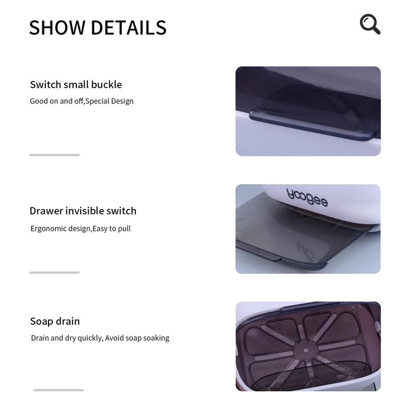 Ekologiški produktai Erdvė Vonios lentyna Dušas Sandėliavimas Muilo taupyklė Kelioninė plastikinė muilo indas vonios kambariui