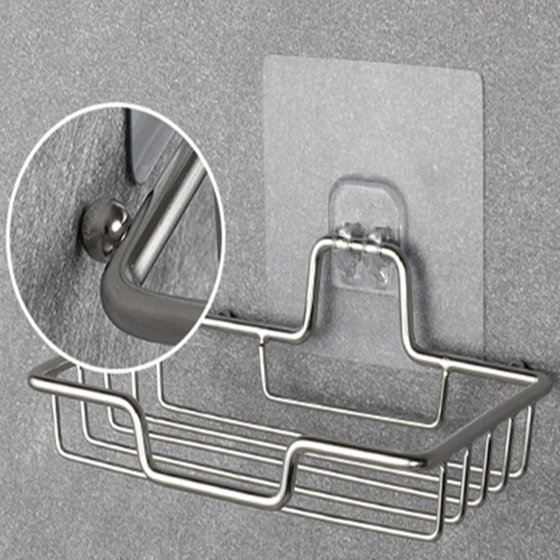 Držač posude za sapun Kupaonica Stalak za sapun od nehrđajućeg čelika Zidni držač za sapun Umivaonik Paluba Kupatilo za tuširanje Spužva za pranje posuđa