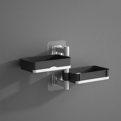 Ant sienos montuojama muilo indas 180 laipsnių pasukti 1 2 3 4 sluoksnių muilo nutekėjimo stovas Vonios muilo laikiklis Vonios tualeto reikmenų lentyna