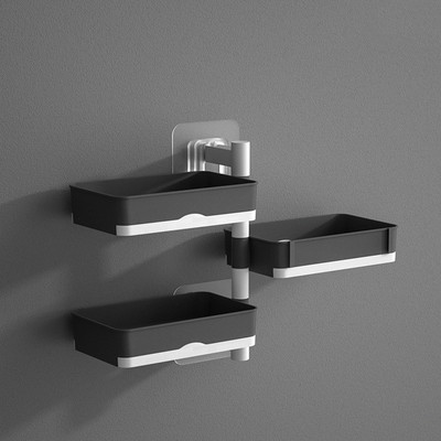 Ant sienos montuojama muilo indas 180 laipsnių pasukti 1 2 3 4 sluoksnių muilo nutekėjimo stovas Vonios muilo laikiklis Vonios tualeto reikmenų lentyna