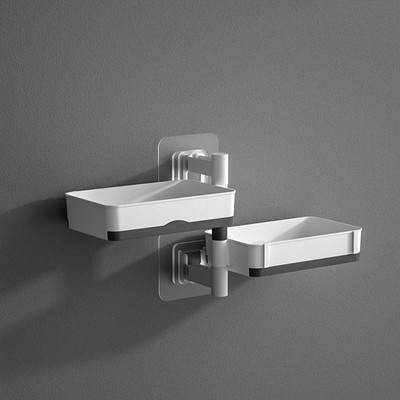 Ant sienos montuojama muilo indas 180 laipsnių pasukti 1 2 3 4 sluoksnių muilo nutekėjimo stovas Vonios muilo laikiklis Vonios tualeto reikmenų lentyna