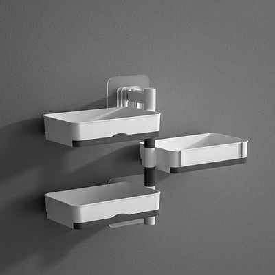 Ant sienos montuojama muilo indas 180 laipsnių pasukti 1 2 3 4 sluoksnių muilo nutekėjimo stovas Vonios muilo laikiklis Vonios tualeto reikmenų lentyna