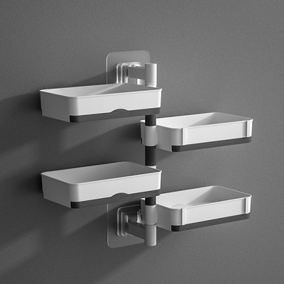 Ant sienos montuojama muilo indas 180 laipsnių pasukti 1 2 3 4 sluoksnių muilo nutekėjimo stovas Vonios muilo laikiklis Vonios tualeto reikmenų lentyna