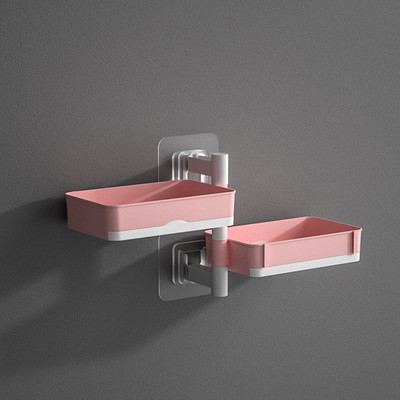 Ant sienos montuojama muilo indas 180 laipsnių pasukti 1 2 3 4 sluoksnių muilo nutekėjimo stovas Vonios muilo laikiklis Vonios tualeto reikmenų lentyna