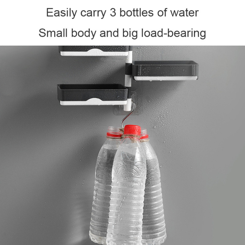 Ant sienos montuojama muilo indas 180 laipsnių pasukti 1 2 3 4 sluoksnių muilo nutekėjimo stovas Vonios muilo laikiklis Vonios tualeto reikmenų lentyna