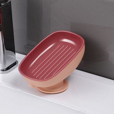 Echome Szappantartó Levél alakú Szappantartó fúrás nélkül Fürdőszoba Zuhany Szappandobozok Szivacs tároló tányér tálca WC kütyük Kiegészítők