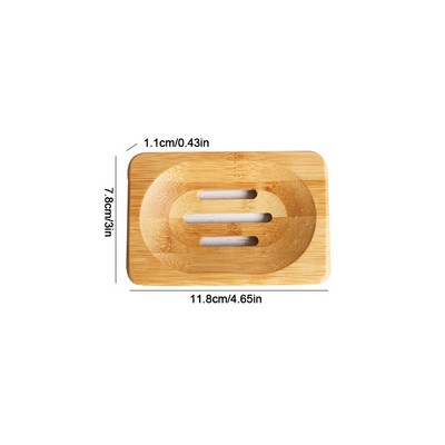 Fürdőszoba WC Eszközök Fa penészgomba lefolyó doboz fürdőszappantartó Natúr bambusz étkészletek szappan edények