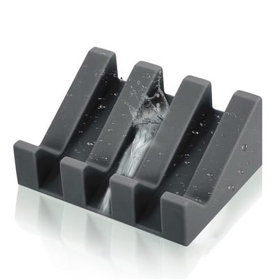 Silikoninė muilo indas, savaime nusunkiantis indas dušo krioklys, muilo laikiklis padėklas su nusausinamojo muilo taupymo priemone Virtuvės vonios priedai