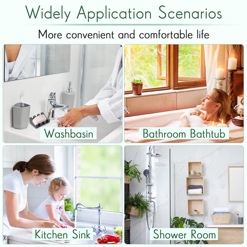 Silikoninė muilo indas, savaime nusunkiantis indas dušo krioklys, muilo laikiklis padėklas su nusausinamojo muilo taupymo priemone Virtuvės vonios priedai