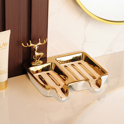 NOVA Keramička kutija za sapun Posuda za sapun za kupaonske potrepštine Odvod za vodu Držač posuđa Proizvodi Roba za kućanstvo Kućni vrt