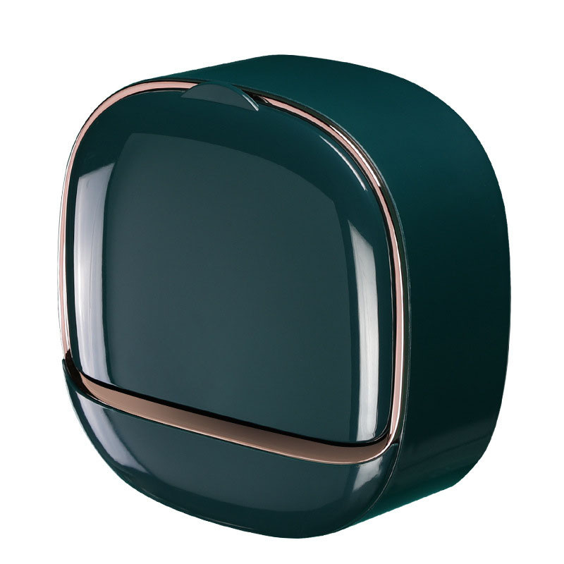 Επιτοίχιο ABS Σαπουνόκουτο με Καπάκι Μπάνιο Αποστράγγιση Σαπουνοκιβώτιο Ταξιδιωτικό Θήκη Αποθήκευση Αδιάβροχο Πιάτο Σαπουνιού Κουτί αποθήκευσης