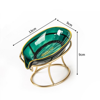 Kreativna kutija za sapun u obliku lista Odvod Stalak za sapun Tanjur Stalak za željezni pladanj WC tuš Neklizajuća kutija za sapun Kupaonski pribor bez bušenja