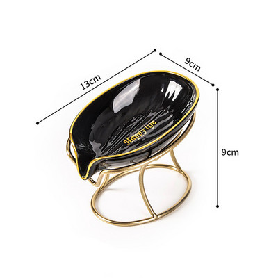 Kreativna kutija za sapun u obliku lista Odvod Stalak za sapun Tanjur Stalak za željezni pladanj WC tuš Neklizajuća kutija za sapun Kupaonski pribor bez bušenja