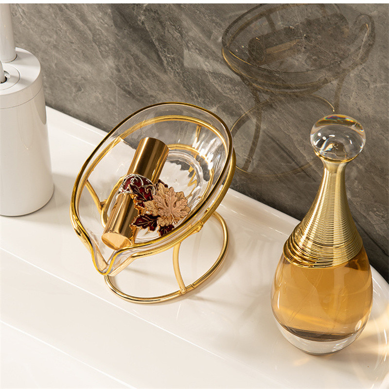 Kreativna kutija za sapun u obliku lista Odvod Stalak za sapun Tanjur Stalak za željezni pladanj WC tuš Neklizajuća kutija za sapun Kupaonski pribor bez bušenja