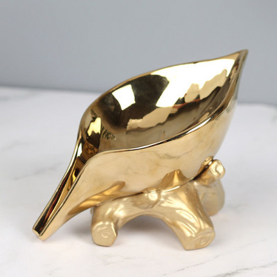 Σχήμα φύλλου Κουτί σαπουνιού Αποστράγγιση σφουγγάρι Πιάτο αποθήκευσης Δίσκος σαπουνιού Πιάτο σαπουνιού αυτοστραγγιζόμενος οργανωτής κεραμικής βάσης προμήθειες μπάνιου