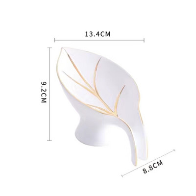 Σχήμα φύλλου Κουτί σαπουνιού Αποστράγγιση σφουγγάρι Πιάτο αποθήκευσης Δίσκος σαπουνιού Πιάτο σαπουνιού αυτοστραγγιζόμενος οργανωτής κεραμικής βάσης προμήθειες μπάνιου