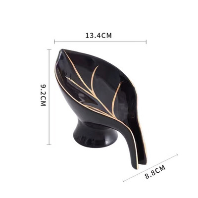 Σχήμα φύλλου Κουτί σαπουνιού Αποστράγγιση σφουγγάρι Πιάτο αποθήκευσης Δίσκος σαπουνιού Πιάτο σαπουνιού αυτοστραγγιζόμενος οργανωτής κεραμικής βάσης προμήθειες μπάνιου