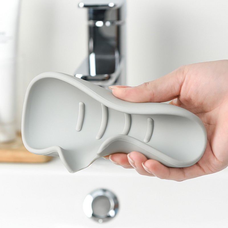 Silikonska posuda za sapun u dvije veličine s otvorom za odvod Kuhinjski kupaonski sudoper Držač za pohranu sapuna Stalak za sušenje rublja