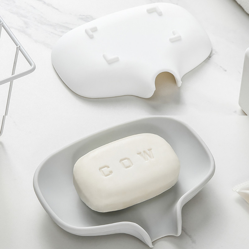 Silikonska posuda za sapun u dvije veličine s otvorom za odvod Kuhinjski kupaonski sudoper Držač za pohranu sapuna Stalak za sušenje rublja