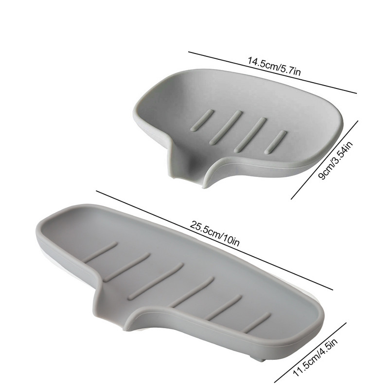 Silikonska posuda za sapun u dvije veličine s otvorom za odvod Kuhinjski kupaonski sudoper Držač za pohranu sapuna Stalak za sušenje rublja