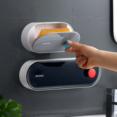 Pie sienas stiprināms ziepju turētājs Magnētiskais ziepju trauks notekas ūdens paplāte Tualete Vannas istaba Dušas ziepju tvertnes kaste