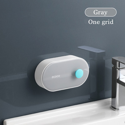 Pie sienas stiprināms ziepju turētājs Magnētiskais ziepju trauks notekas ūdens paplāte Tualete Vannas istaba Dušas ziepju tvertnes kaste