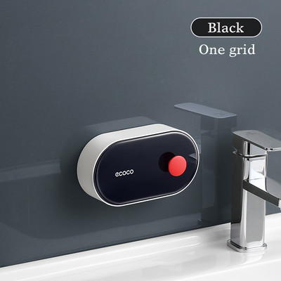 Pie sienas stiprināms ziepju turētājs Magnētiskais ziepju trauks notekas ūdens paplāte Tualete Vannas istaba Dušas ziepju tvertnes kaste