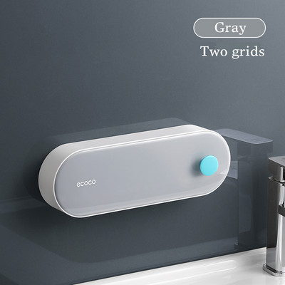 Pie sienas stiprināms ziepju turētājs Magnētiskais ziepju trauks notekas ūdens paplāte Tualete Vannas istaba Dušas ziepju tvertnes kaste