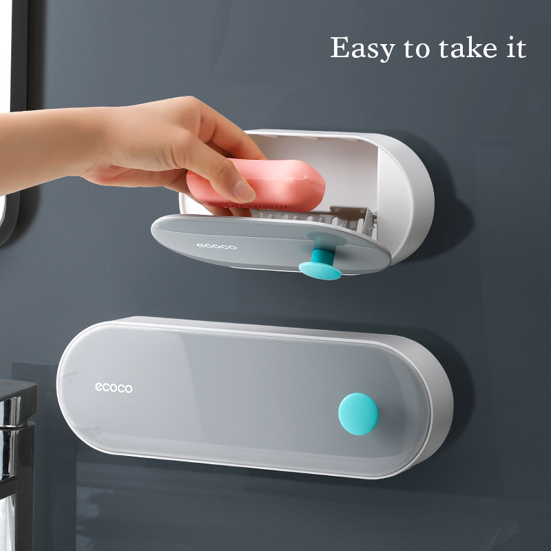 Sieninis muilo laikiklis Magnetinis muilo indas vandens nuleidimo padėklas tualetas vonios kambarys dušas muilo talpyklos dėžutė