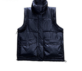 Közepes hosszúságú széles mintás női mellény