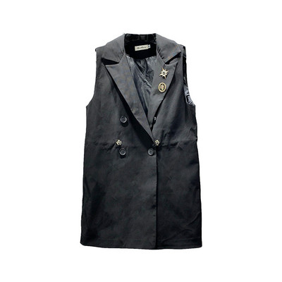 Ženski prsluk s vezicama i metalnim elementom