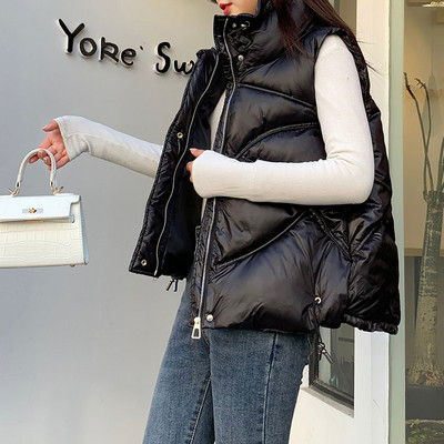 Ženski casual prsluk - s patentnim zatvaračem i džepom