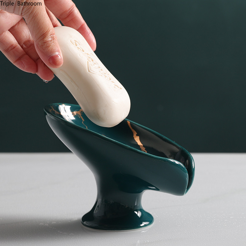 1 vnt europietiško stiliaus keramikos muilo rankovė netaisyklingos formos vientisos spalvos namų muilo laikiklis Kelioninis vonios kambarys dušo laikymas