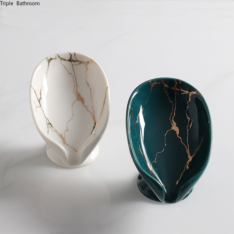 1 vnt europietiško stiliaus keramikos muilo rankovė netaisyklingos formos vientisos spalvos namų muilo laikiklis Kelioninis vonios kambarys dušo laikymas