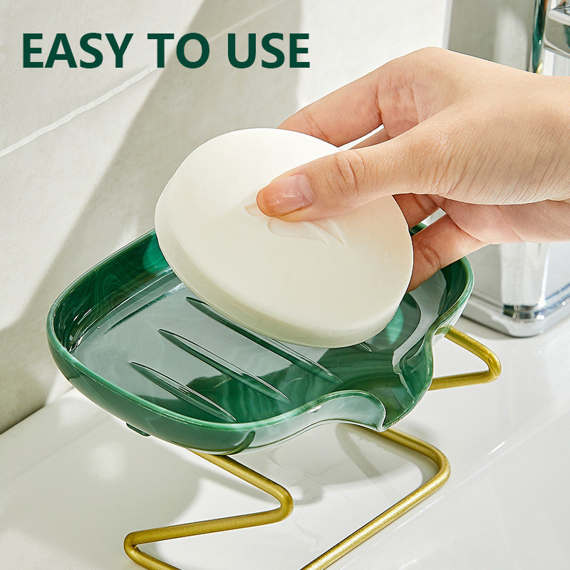 Lagana luksuzna posuda za sapun za kupaonicu Držač za sapun u obliku školjke Kutija za sapun koja se samoiscjeđuje Kupaonski pribor