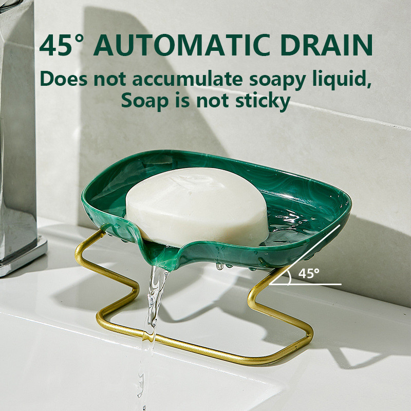 Lagana luksuzna posuda za sapun za kupaonicu Držač za sapun u obliku školjke Kutija za sapun koja se samoiscjeđuje Kupaonski pribor