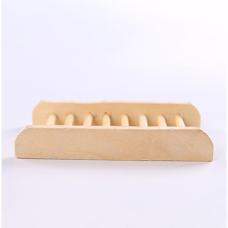 Natural Environmen szett 4 db bambusz szappantartó Egyszerű dizájnú szappantartó Hornyolt leeresztő szappantálca fürdőszobai konyhai konténerhez