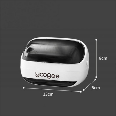 Muilo indas Clamshell nutekėjimo muilo dėžutė Prie sienos montuojama atverčiama lentyna Muilo laikiklis Plastikinis laikymo lėkštės puodelis Vonios kambario priedai