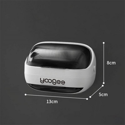 Muilo indas Clamshell nutekėjimo muilo dėžutė Prie sienos montuojama atverčiama lentyna Muilo laikiklis Plastikinis laikymo lėkštės puodelis Vonios kambario priedai