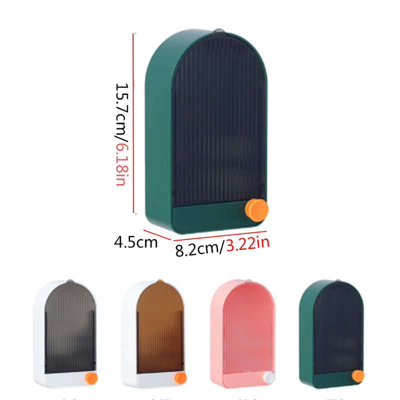 Muilo dėžutė Ant sienos montuojama muilo indas be smūgių su dangteliu, išleidžiamas muilo laikiklis namų dušui muilo laikiklis Kūrybiški vonios kambario priedai