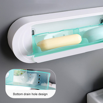 IZEFS Πλαίσιο σαπουνιού με προστασία από τη σκόνη Home Sound-free Πιάτο σαπουνιού Κουτί αποθήκευσης μπάνιου Αξεσουάρ μπάνιου Αξεσουάρ μπάνιου