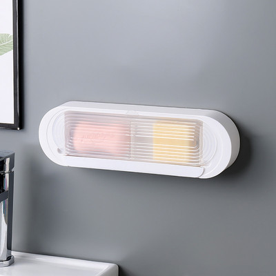 IZEFS Preklopna posuda za sapun otporna na prašinu Kućna posuda za sapun bez bušenja WC kutija za pohranu Kupaonski organizator Kupaonski dodaci