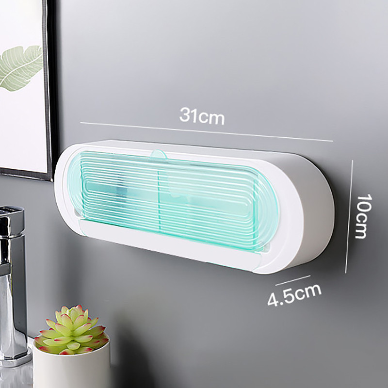 IZEFS Preklopna posuda za sapun otporna na prašinu Kućna posuda za sapun bez bušenja WC kutija za pohranu Kupaonski organizator Kupaonski dodaci